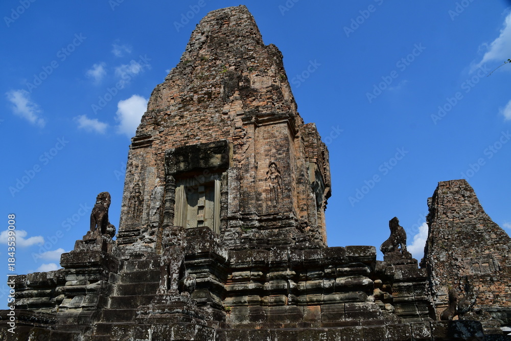 Naklejka premium カンボジア シェムリアップ遺跡群 プレ・ループ