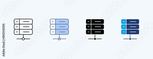 Server Multiple Icon Illustration Vector