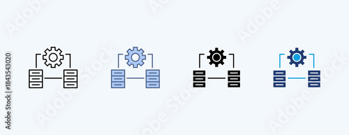 It Infrastructure Multiple Icon Illustration Vector