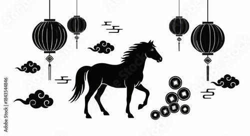 Lunar New Year Horse Art Promotion Discover Big Savings with Our Flash Sale, Mega Sale, and Discount Shopping!