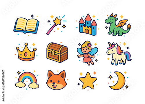 Magical Storybook Icons. Children