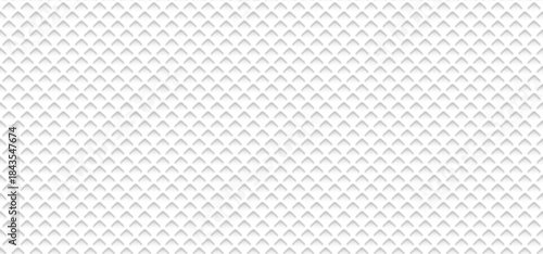 Ice cream pattern. White waffle background with soft geometric texture. Seamless diamond backdrop. Minimal textile wall design for bathroom or kitchen. Realistic vector illustration.