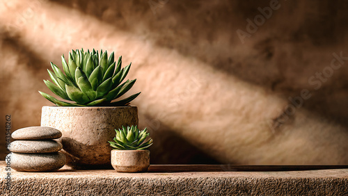 Plantes en pot avec espace pour texte