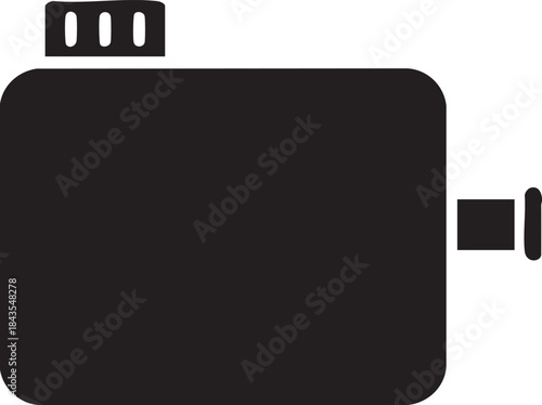 Portable Boat Fuel Tank Silhouettes Vector Connector