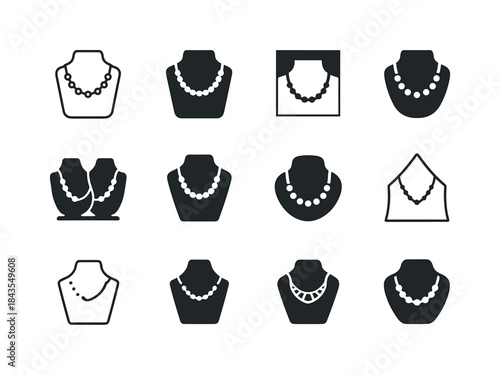 Emblematic Accessory Icons. accessory layout. Icon set. Set Logo