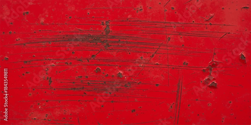 Old red painted wooden wall texture with grunge pattern and weathered surface