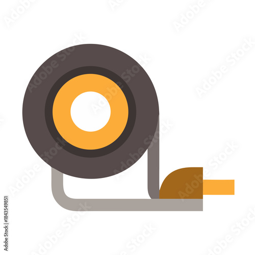 Flat vector graphic of tape dispenser on black background