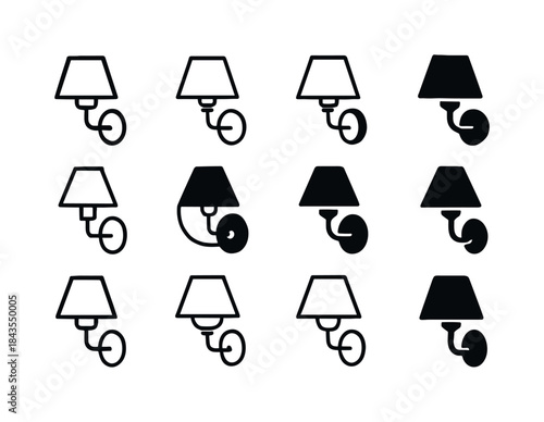 Ambient Lighting Icons. Home lighting and ambient lighting. Icon