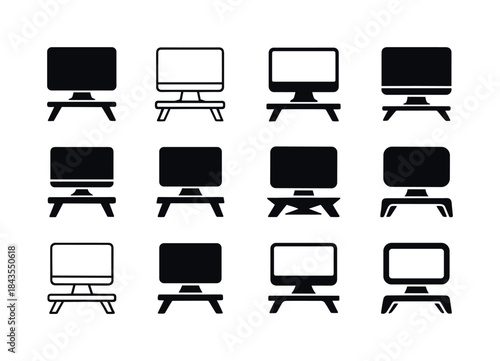 DIY Office Logos. DIY home office decor ideas. Icon set. Set Log