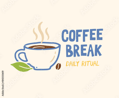 Coffee character artwork. More espresso. Coffee cup design for fashion, top, dress, graphics, slogan tee, posters and others. Coffee love club.