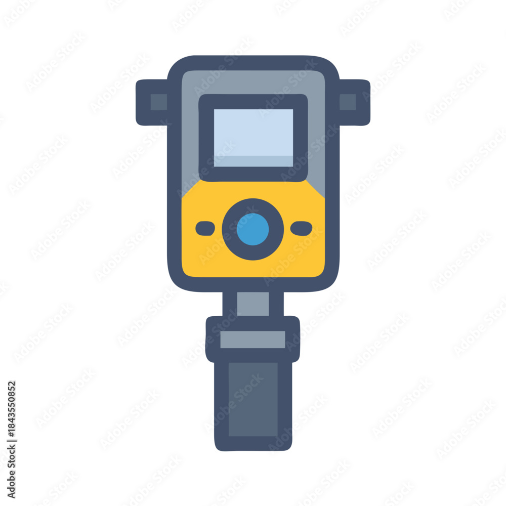 Fototapeta premium Stylized water tester device icon graphic on dark background