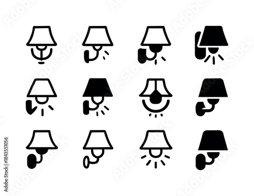 Ambient Lighting Icons. Home lighting and ambient lighting. Icon