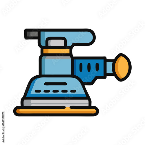 Isolated illustration of a professional handheld digital video camera