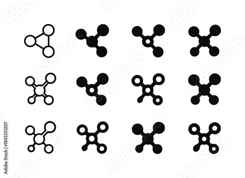 Compound Logo Variations. compound. Icon set. Set Logo of compou