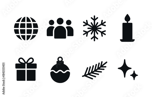 Modern Fruitcake Icons. Modern styled fruitcake. Line outline icon set of Modern styled fruitcake: fruitcake