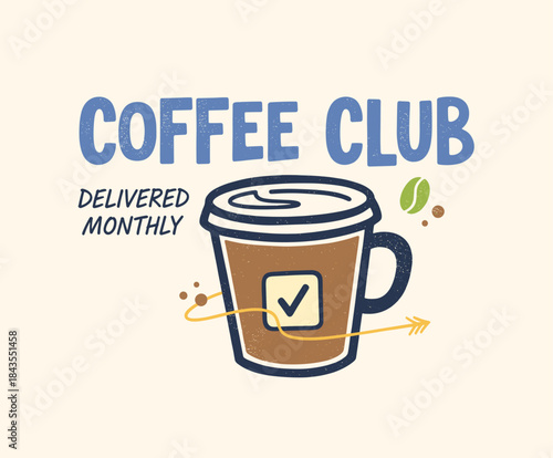 Coffee love club. Coffee cup design for fashion, top, dress, graphics, slogan tee, posters and others. More espresso. Need more ice. Cold coffee artwork.