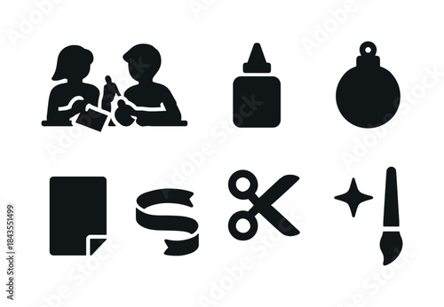 Cozy Cabin Icons. Cozy cabin stay with panoramic windows. Line outline icon set of Cozy cabin stay with