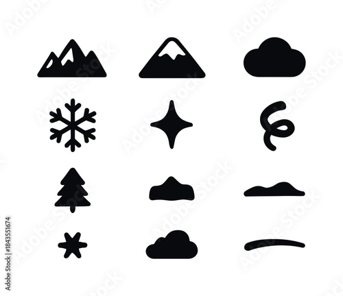 Winter Wildlife Icons. Winter wildlife feeder icons. Filled icon set of winter wildlife feeder icons: bird