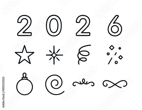 Gingerbread Icon Set. Gingerbread man decorated with icing details. Filled icon set of gingerbread man