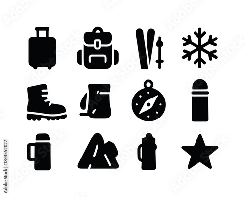 Frosty Gingerbread Icons. Frosty gingerbread icons. Filled icon set of frosty gingerbread icons: gingerbread