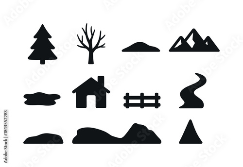 Home Cooking Icons. Home cooking silhouettes. Filled icon set of home cooking silhouettes: cook silhouette,