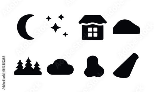 Comfort Food Icons. Comfort food photography (stews, casseroles). Line outline icon set of Comfort food