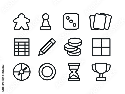 Forest Cabin Icons. Forest cabin details. Filled icon set of forest cabin details: wood plank, shutter window,