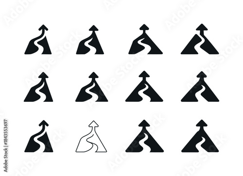 Victorious Journey Icons. victorious journey. Icon set. Set Logo