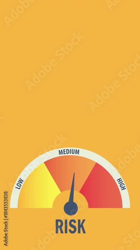 Medium risk meter icon. Fuel level sign business concept.Rating indicator
