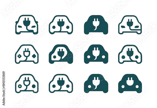Self-Driving Car Icons. self-driving cars. Icon set. Set Logo of