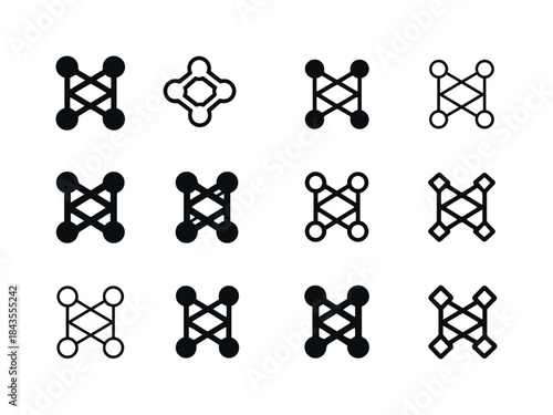 Compound Logo Variations. Compound. Icon set. Set Logo of Compou