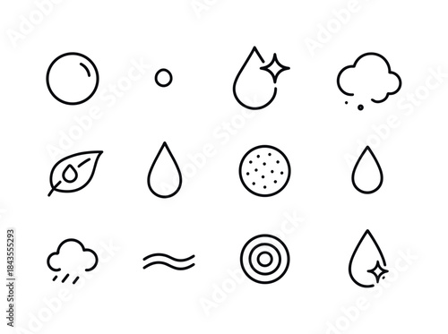 Soft Moisture Icons. Soft Moisture. Line icon set of Soft Moistu
