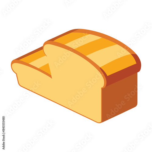 Sliced Pound Cake Vector Illustration – Sweet Butter Loaf Bakery Icon