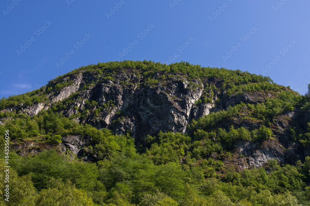 Naklejka premium mountain landscape in Norway with blue sky