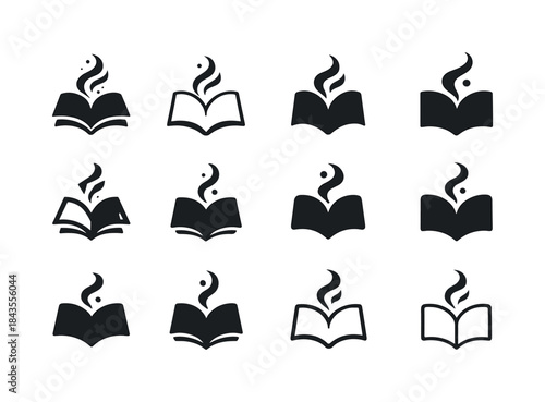 Dusty Tome Icons. dusty tome. Icon set. Set Logo of dusty tome: