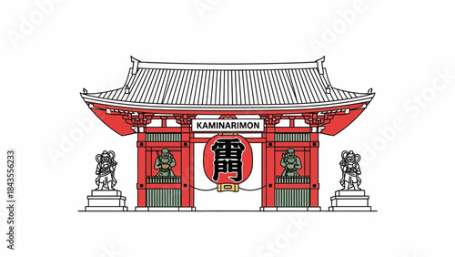 Photos Kaminarimon Gate in Asakusa Tokyo Japan Traditional Japanese Architecture