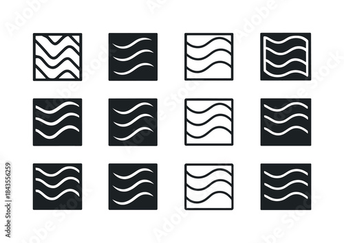 Decorative Panel Icons. Decorative Wall Panel. Icon set. Set Log