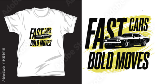 Car graphic vector t shirt design print