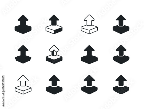 Achievement Logo Variations. Achievement unlocked. Icon set. Set