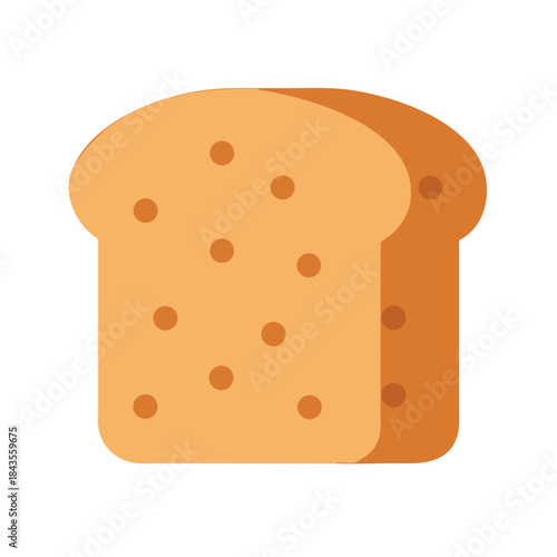 Illustration of two slices of bread on a white background