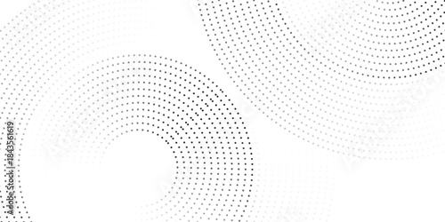 White geometric abstract background overlapping layers on bright space with line effect decoration. Circle style concept modern graphic design element for banner, flyer, card.