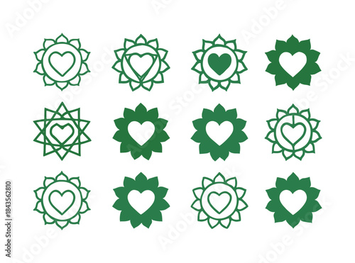Chakra Logo Variations. energy flow in human body (chakra repres