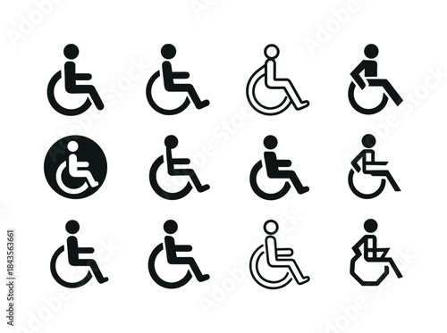 Inclusive Design Icons. Inclusive Design. Icon set. Set Logo of