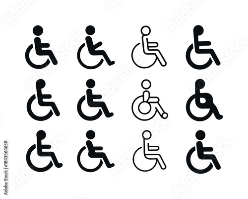 Inclusive Design Icons. Inclusive Design. Icon set. Set Logo of
