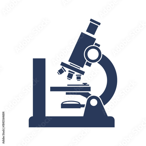 illustration of a laboratory microscope used for scientific research and analysis