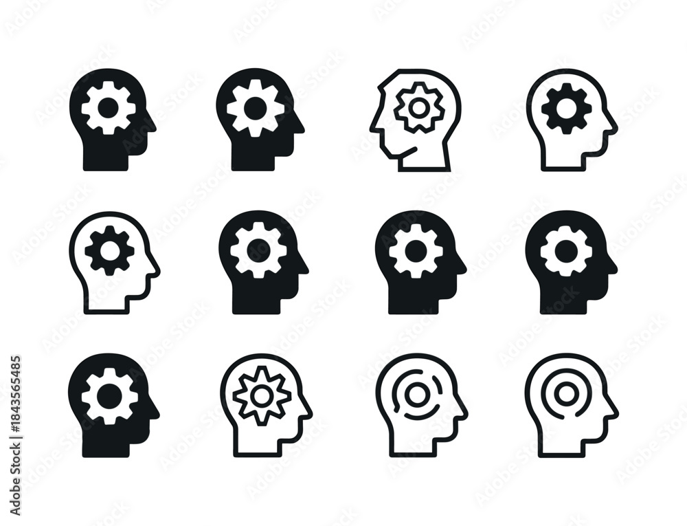 Obraz premium Employee Skill Icons. Employee Skill Development. Icon set. Set