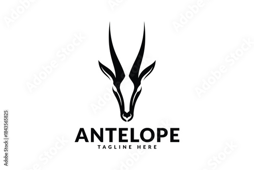 antelope logo vector illustration logo template