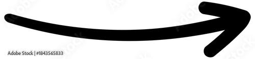 long curved arrow hand drawn vector png