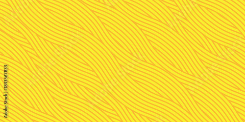 Ramen pattern, vibrant background illustration of asian noodles, ramen, spaghetti, orange background pattern