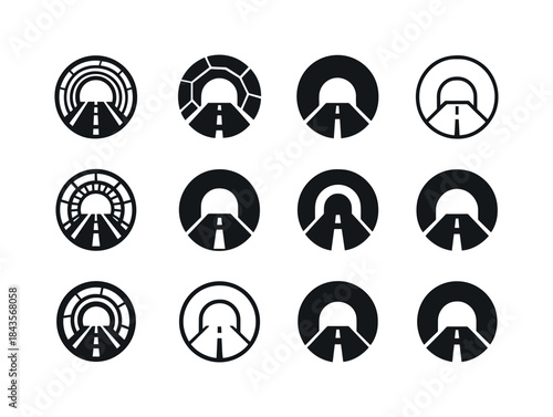 Underground Highways Icons. Underground Highways. Icon set. Set
